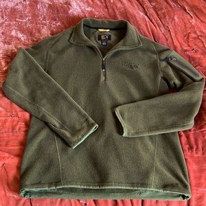 Mountain Hardwear men’s green Polartec Large fleece pullover quarter zip